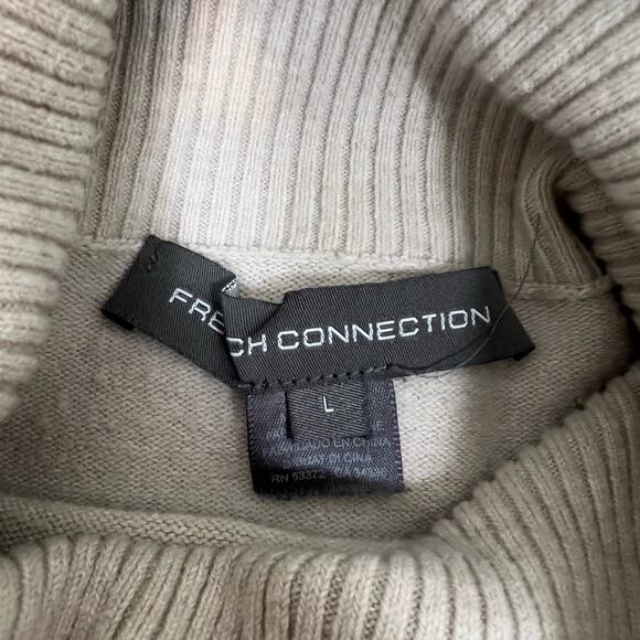 French Connection Long Tunic Turtleneck Sweater Size Large - Picture 7 of 10